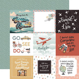 4x4 Journaling Cards 12x12 Paper-Echo Park Let's Take The Trip