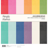 Vintage Dots Kit 12x12 Paper-Simple Stories Vintage Essentials Color Palette