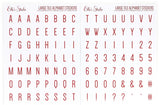 Large Red Tile Alphabet Stickers-Elle's Studio