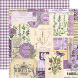 Purple Collage 12x12 Paper-Simple Stories Vintage Essentials Color Palette