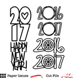 2017 Happy New Year Free Cut File