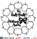 Apple Wreath-Free Cut File