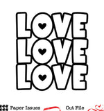 Bold Love Background-Free Cut File