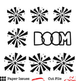 Boom! Fireworks Free Cut File