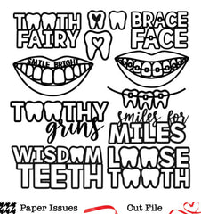 Brace Face & Toothy Grins-Free Cut File