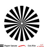 Burst Of Rays Stencil-Free Cut File