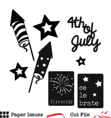 Celebrate Fireworks Free Cut File