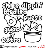 Chips and Salsa-Free Cut File