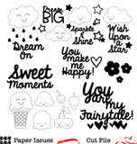 Cloudy With A Chance of Fairy Tales Free Cut File