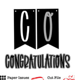 Congratulations Banner-Free Cut File