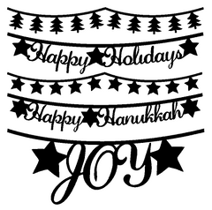 Holiday Banners Free Cut File