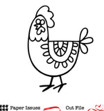 Cute Chicken-Free Cut File