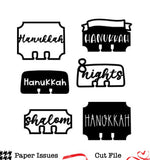 Dexcember Hanukkah Cards-Free Cut File