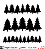 Evergreen Tree Line Up-Free Cut File