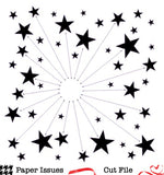 Galaxy Star Burst Background-Free Cut File