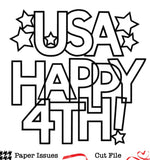 Happy 4th- Free Cut File
