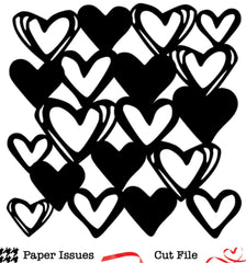 Hearts Background Free Cut File