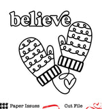 Holiday Mittens-Free Cut File