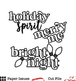 Holiday Spirit-Free Cut File