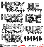Holiday Titles-Free Cut File