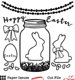 Hoppy Easter Mason Jar-Free Cut File