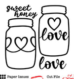 Mason Jar Love-Free Cut File