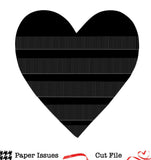 Mega Fringe Heart Free Cut File