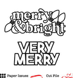 Merry and Bright-Free Cut File