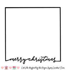 Merry Christmas Frame Free Cut File