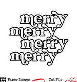 Merry Merry-Free Cut File