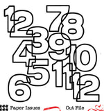 Open Numbers Background-Free Cut File