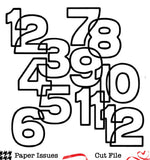 Open Numbers Background-Free Cut File