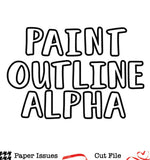 Paint Outline Alpha-Free Cut File