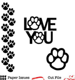 Paws Love Free Cut File