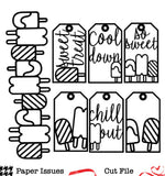 Poppin' Tags & Popsicle Border-Free Cut File