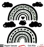 Rainbow Spotting on a Cloudy Day-Free Cut File