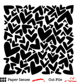 Scattered Hearts Free Cut File