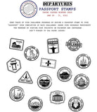 Passport Stamps-Free Crop Printable File