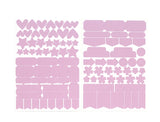 Light Fuchsia Basic Shapes Cardstock Stickers-Elle's Studio