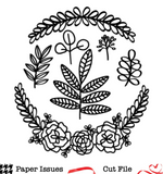 Sprigs and Floral Swag-Free Cut File