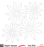 Stitching Flowers Background-Free Cut File