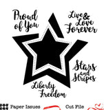 Stitching Star Background Free Cut File