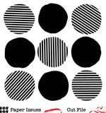 Stripes & Circles Grid-Free Cut File