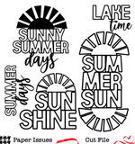Summer Sun Titles-Free Cut File