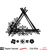 Triangle Floral- Free Cut File