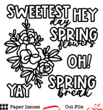 Yay For Spring Flowers-Free Cut File