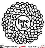 Love This Zinnia Background-Free Cut File