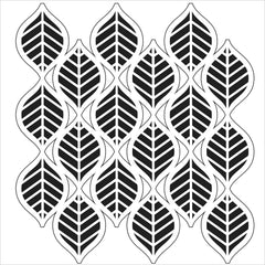Art Deco Leaves 6x6 Stencil-Crafter's Workshop