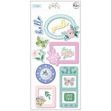 Puffy Frames Stickers-Happy Blooms-Pinkfresh Studio