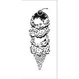 Ice Cream Cone 4x9 Slimline Stencil-Crafter's Workshop
